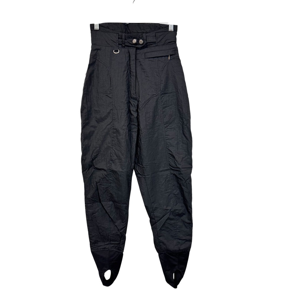 Cornice Ski Pants Women S Black L6749 Vintage Stirrup High Waist Insulated Snow
